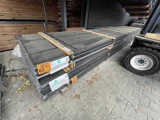 Ca. 30x Douglas wisselsponning zwart gecoat , 18x178mm, lengte 600cm
